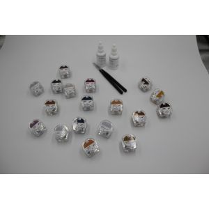 Yucera Dental Lab Essentials18-Color Ceramic Zirconia Staining & Glazing Kit for