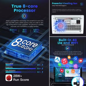 Built-in GPS Android 9Inch Touch Screen Car DVD Player 1Din Universal Carplay