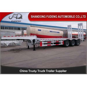 Q345B 3 Axles Mechanical Ladder 70T Low Bed Semi Trailer