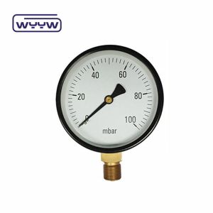 High Precision Capsule MmH2O Pressure Gauge For 63mm 100mm 150mm 2.5% Pressure