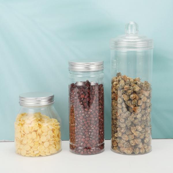 2oz Transparent Plastic Jars with Optional Lids