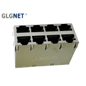 1G LAN RJ 45 Connector 2x4 POE Jack Without LED Supply Power Over Ethernet