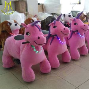 Wholesale Hansel amusement plush electronic kid riding horse toy for shopping mall from china suppliers