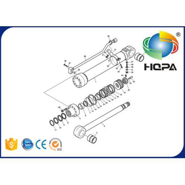 K9006616 Arm Cylinder Seal Kit For Excavator Doosan DX80R DX85R-3