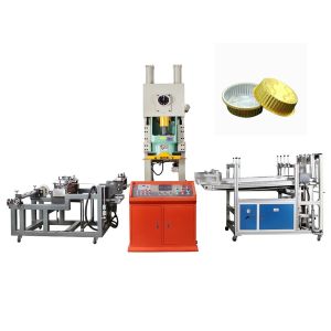 Aluminum Foil Containers Production Line with 380v/50Hz Voltage 40-80pcs/min