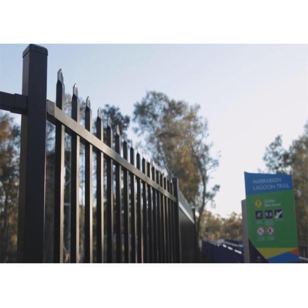 Garrison Steel Fence Black color 2100mm x 2400mm made in china High Quality