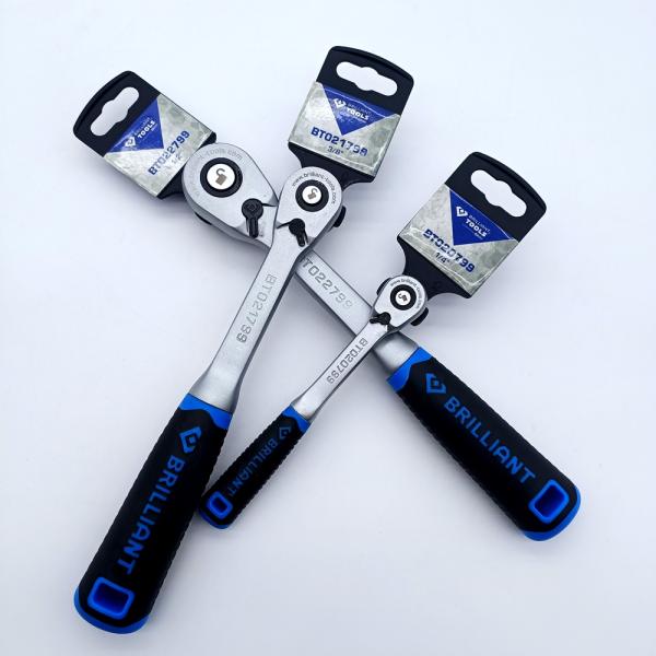 German Brilliant Tools 90 Teeth Reversible Ratchet Wrenches Quick Release 1000 Nm Ratchet Handle BT022799 for Professional Hand Tools