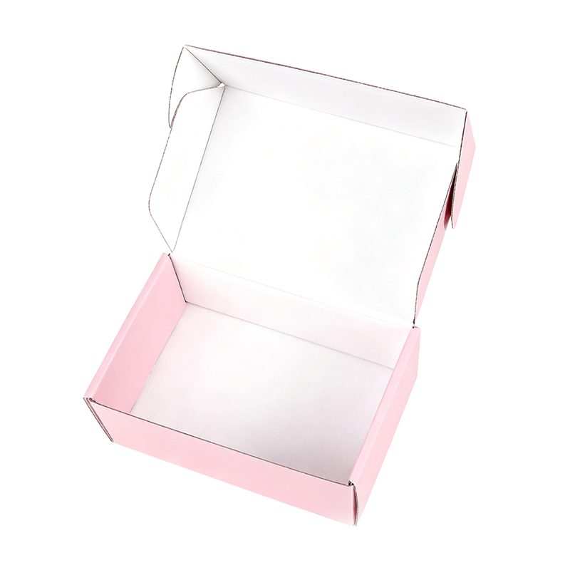 Small Custom Printed Pink Recyclable Corrugated Cardboard Cosmetic Packaging