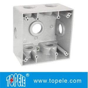 Wholesale Powder Coated 3 Holes Two Gang Weatherproof Electrical Boxes from china suppliers