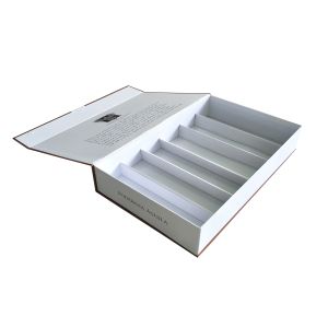 Luxury Handmade Magnet Book Shaped Storage Boxes 6 Wine Cmyk Printing Color