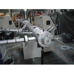 Two Layers Plastic Pipe Extrusion Machine , HDPE Pipe Extruder Machine