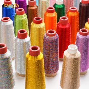 MERCERIZED Lurex Polyester Metallic Gold Silver Embroidery thread Border Lace