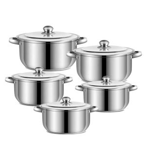 Cookware Set Customized Logo Home 10pcs Cooking Pot 22cm Large Soup Stock Pot