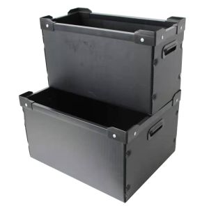 Conductive Container Anti Static Plastic ESD Box Circulation Black