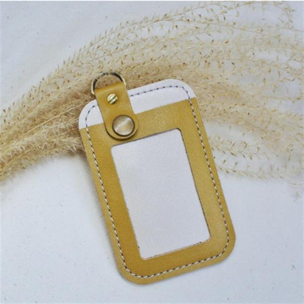 Package Size 9*6.5*0.5CM PU Leather Credit Card Holder Keychain for Women's Essentials