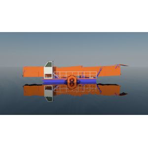 45cbm Garbage River Barge For River Or Dam Clean Up