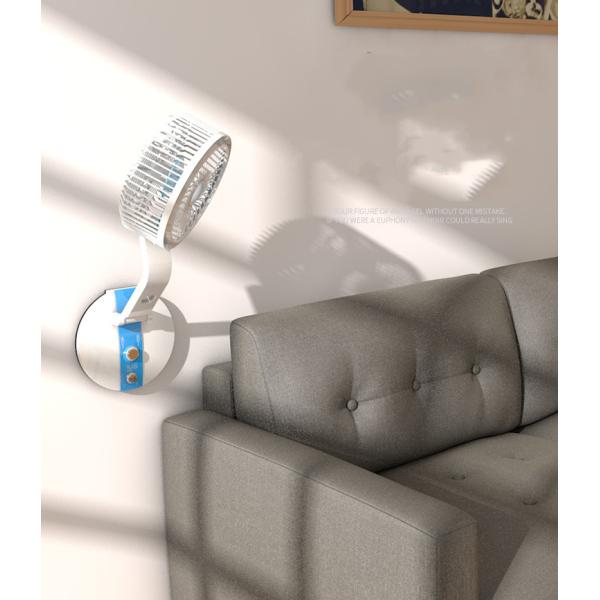 USB Battery Charge Portable Folding Table Fan With Cooling Air Function And LED Light