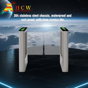 HCW Stainless Steel Turnstiles Swing Barrier Gate Access Control Systems Facial