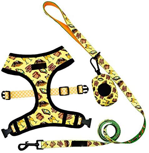 Nylon Adjustable Dog Harness Double Fun Soft Inner Padding Customized Size