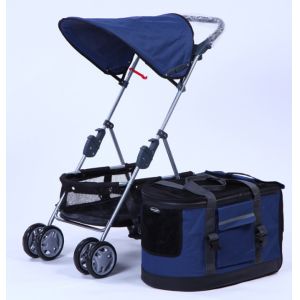 46x84x94cm Removable Liner Storable Foldable Pet Stroller
