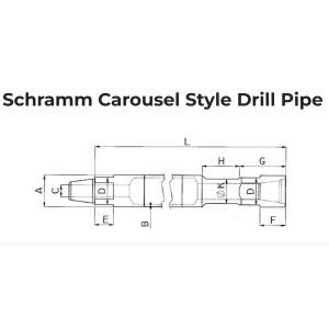 Schramm Carousel Style DTH Drill Pipe with Superior Durability Accuracy and