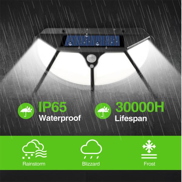 LED Solar Light Outdoor Solar Lamp with Motion Sensor Light Sunlight Street Lamp LED Spotlight for Garden Decoration