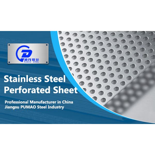 301 303 304 Perforated Decorative Metal Sheet For Industry 24 Gauge