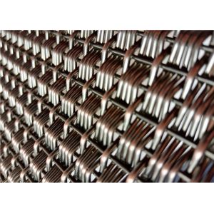 Pre - Crimped Woven Architectural Wire Mesh Panels With Versatile Spine Frame