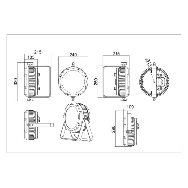 18*18w 6IN1 DMX RGBW LED Par Lights Magic Effect 600-700mA