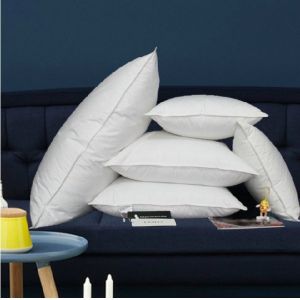 2cm - 4cm White Duck Feather Cotton Cushion Inserts Double Stitched Piping for