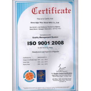Hebei Qijie Wire Mesh MFG Co., Ltd Certifications