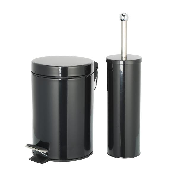 Rolling Cover Type SS Round Trash Bin with Foot Pedal Stainless Steel Trash Can