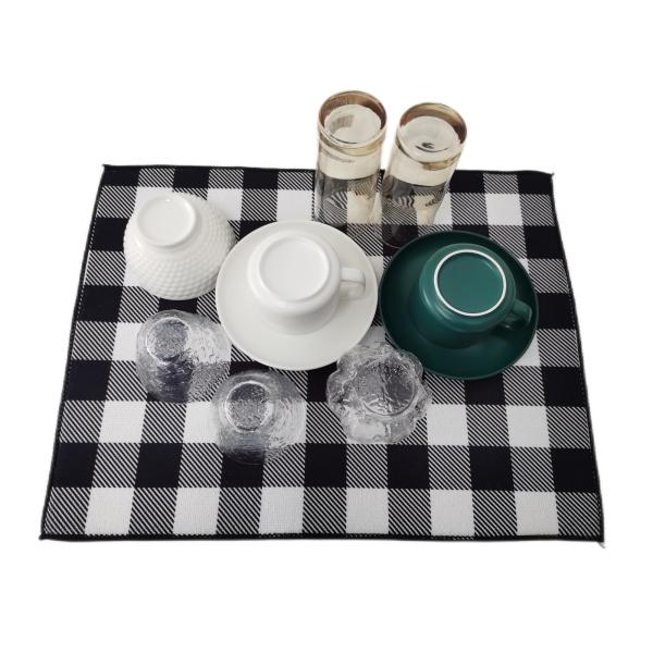 Quality Foldable 100%Polyester Dish Drying Mat Quick Dry Printing Patterns for sale