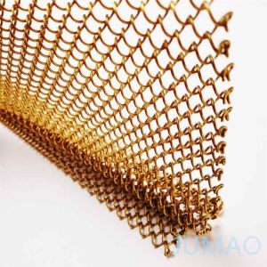 Aluminum Alloy Metal Mesh Curtains Drapery 8mm Hole Customized