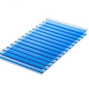 China 6mm to 10mm Blue Polycarbonate Sheet with Multi-Wall Structure for UV Protection and Diffused and Pleasant Ambient Illumination on sale