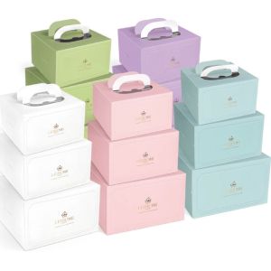 Factory price cake packaging bulk wholesale cake box with window custom logo