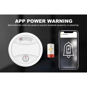 White Wireless Fire Safety Sensor Alarm And Tuya Smart Smoke Detector System