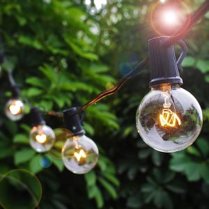 PVC Outdoor String Light E26 E27 S14 Edison Bulb Included Waterproof LED G40