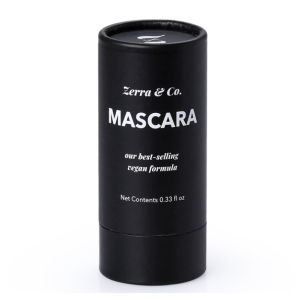 Drop Bottles Rigid Cardboard Cylinders With White Ink Black Printed