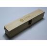 Natural Style Small Pine Wood Storage Box Laser Engraved Logo With Hinged Lid / Front Clasp for sale