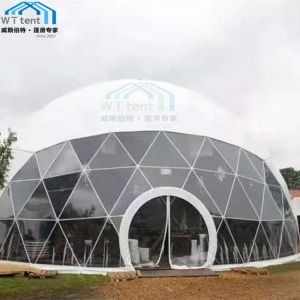 15m Huge Geodesic Event Domes , Steel Pipe Exhibition Dome Tent