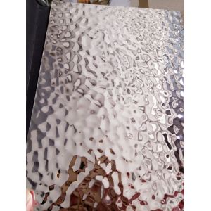 Foshan Manufacturer Water Ripple Pattern Mirrror Golden Color Sheets For Wall