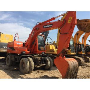 22T Used Doosan DH150-7 Wheel Excavator DB58TI engine with Original Paint