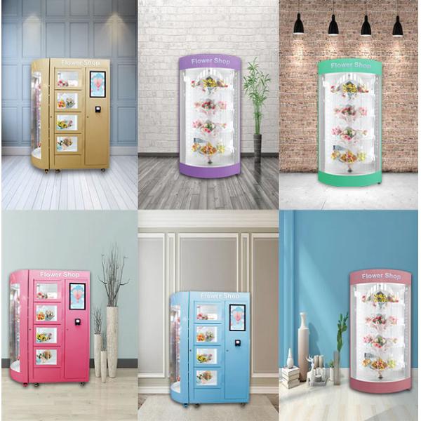 CE FCC Certificate Refrigerated Flowers Digital Vending Machine Customized Smart Bouquet Locker For Cemetery Hospital