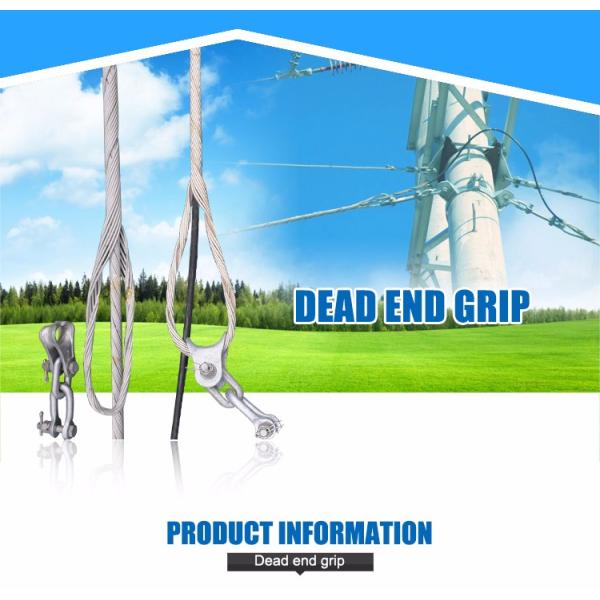 Preformed Bulk Fiber Optic Cable Guy Wire Grip Helical Tension Set ADSS Dead End Grip