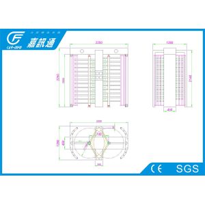 Electronic Mechanical Full Height Turnstile , Bi-Directional Durable Metal