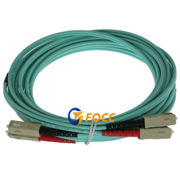 OM3 Multimode SC SC Duplex 10GB Optical Fibre Cables 10 Meter