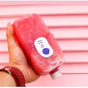 Modern Clear Custom Plastic Juice Bottle With Handle For Cold Drink Bubble Tea