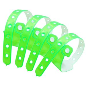 Secure Printed Event Wristbands , Adjustable Plastic Wristbands For Event