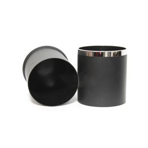 Black Hotel Bedroom Double Layer Plastic Waste Dustbin